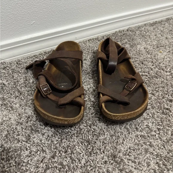 Birkenstock Women’s Yara Sandals – Oiled Leather, Habana Brown, Size 38 - Picture 3 of 8